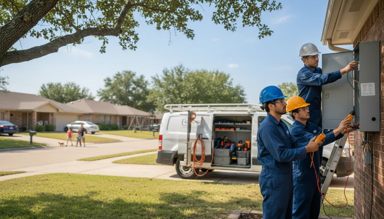 Certified electrician providing emergency electrical services in Midlothian, TX